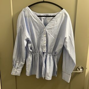 Anthropologie striped button down shirt size small